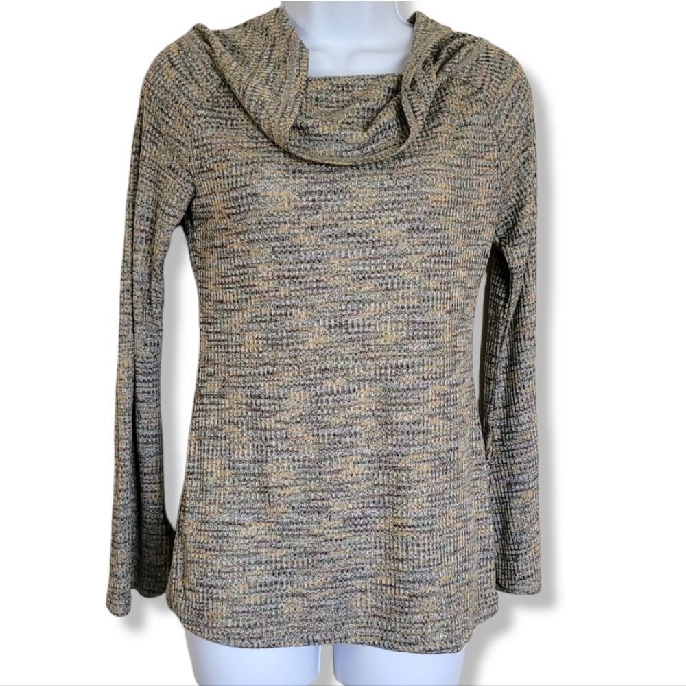Philosophy cowl neck wide sleeve long sleeve light weight sweater size M